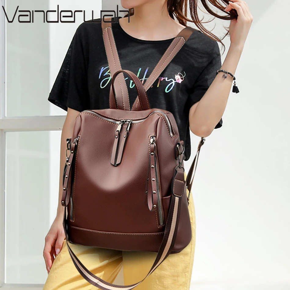 Brand Luxury Backpacks Soft Le - Luxury Bags Leather 评论和价格