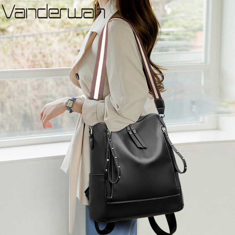 Brand Luxury Backpacks Soft Le - Luxury Bags Leather 评论和价格